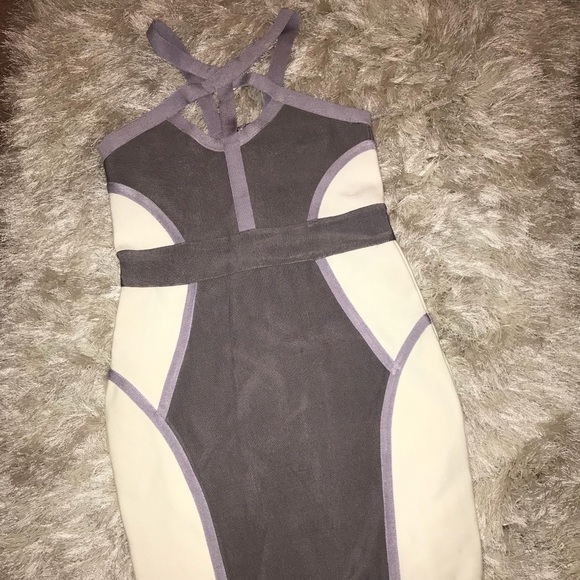 Grey Cross chest bandage dress - Picture 2 of 7